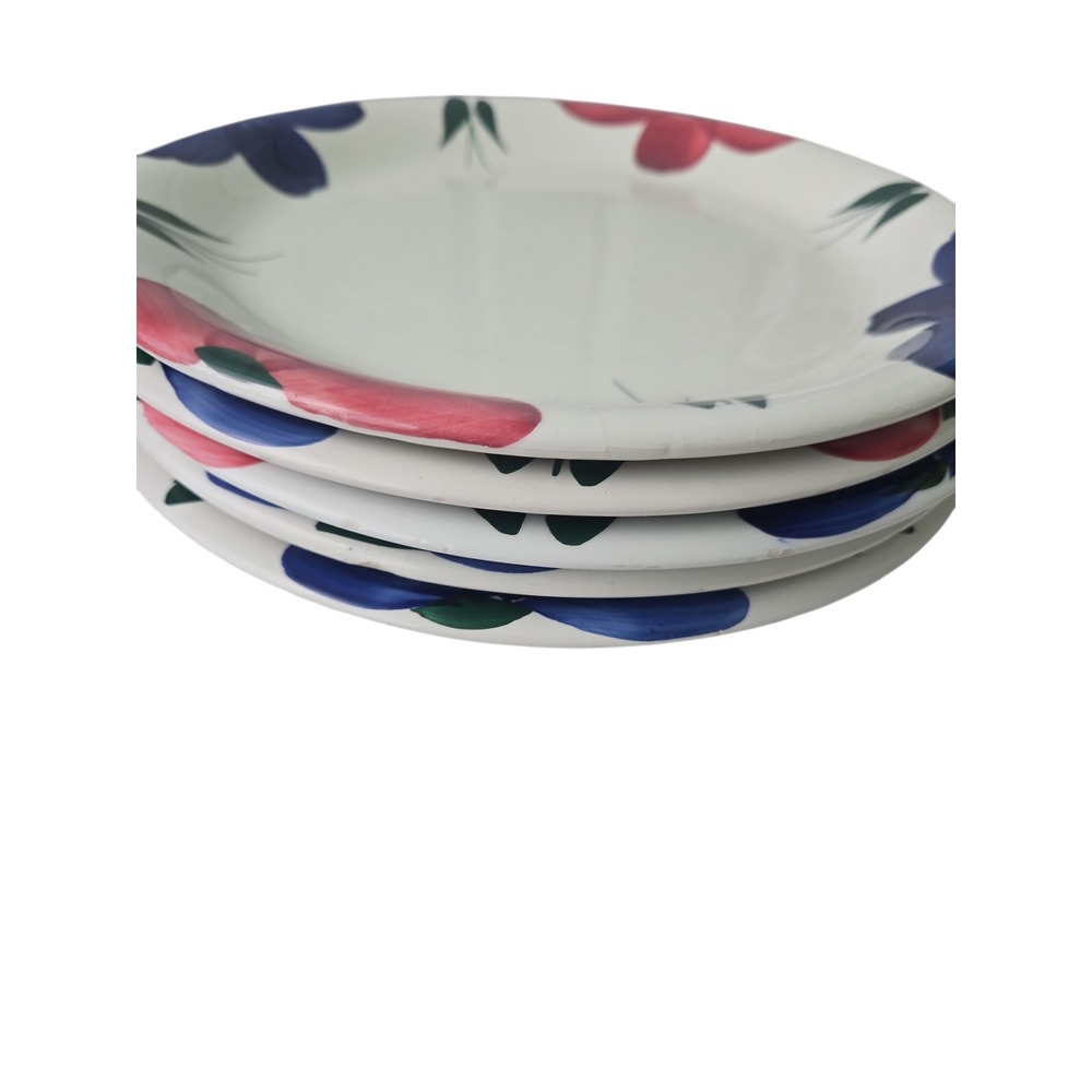 Furio Made in Italy‎ Jewflora Set of 5 Ceramic Dinner Plates Hand Painted